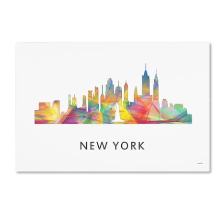 Marlene Watson 'New York New York Skyline WB-1' Canvas Art,22x32